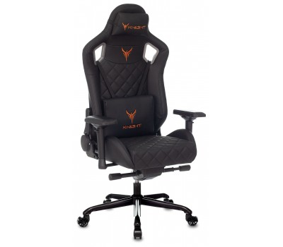 Кресло игровое Knight TITAN черный ромбик эко.кожа с подголов. крестовина металл