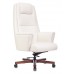 Кресло руководителя Бюрократ _DUKE белый кожа крестовина металл/дерево
