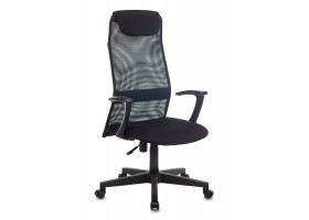 Кресло руководителя Бюрократ KB-8 черный TW-01 TW-11 сетка/ткань с подголов. крестовина пластик