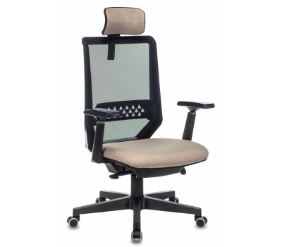 Кресло руководителя Бюрократ EXPERT черный TW-01 сиденье бежевый 38-402 сетка/ткань с подголов. крестовина пластик