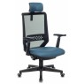 Кресло руководителя Бюрократ EXPERT черный TW-01 сиденье синий 38-415 сетка/ткань с подголов. крестовина пластик