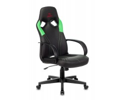 Кресло игровое Zombie RUNNER черный/зеленый эко.кожа крестовина пластик