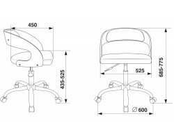 Кресло Бюрократ CH-370SL светло-бежевый эко.кожа крестовина металл хром-foto4