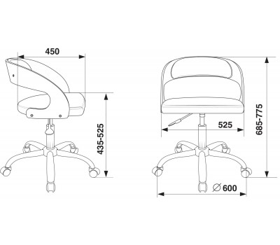 Кресло Бюрократ CH-370SL светло-бежевый эко.кожа крестовина металл хром