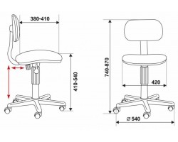 Кресло детское Бюрократ CH-201NX/Grland зеленый луг Grland-foto4