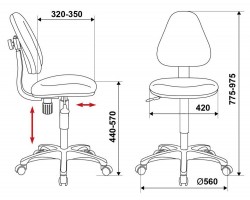 Кресло детское Бюрократ KD-4/GIRAFFE оранжевый жираф GIRAFFE-foto5