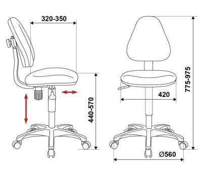 Кресло детское Бюрократ KD-4/GIRAFFE оранжевый жираф GIRAFFE