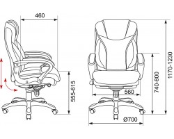 Кресло руководителя Бюрократ T-9916/BLACK черный рец.кожа/кожзам-foto11