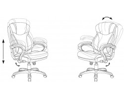 Кресло руководителя Бюрократ T-9916/BLACK черный рец.кожа/кожзам-foto10