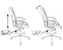 Кресло Бюрократ CH-550 черный искусственная кожа крестовина металл-foto4
