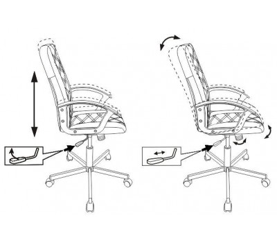 Кресло Бюрократ CH-550 черный искусственная кожа крестовина металл