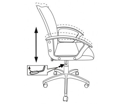 Кресло Бюрократ CH-590 спинка сетка оранжевый сиденье черный искусст.кожа/сетка