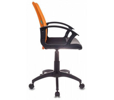 Кресло Бюрократ CH-590 спинка сетка оранжевый сиденье черный искусст.кожа/сетка