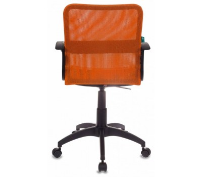 Кресло Бюрократ CH-590 спинка сетка оранжевый сиденье черный искусст.кожа/сетка