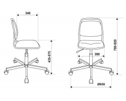 Кресло детское Бюрократ KD-1/26-24 голубой 26-24 крестовина металл-foto5