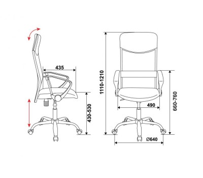 Кресло руководителя Бюрократ CH-600/OR-16 спинка сетка черный сиденье черный Or-16 искусственная кожа крестовина хром