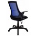 Кресло Бюрократ CH-500 спинка сетка синий сиденье черный TW-11 сетка/ткань