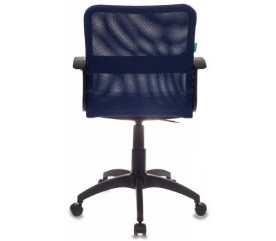 Кресло Бюрократ CH-590/BL/BLACK спинка сетка синий сиденье черный искусственная кожа