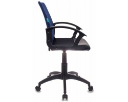 Кресло Бюрократ CH-590/BL/BLACK спинка сетка синий сиденье черный искусственная кожа-foto2