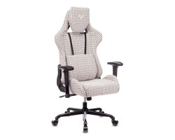 Кресло игровое Zombie VIKING LOFT серый Morris-1 гусин.лапка с подголов. крестовина металл