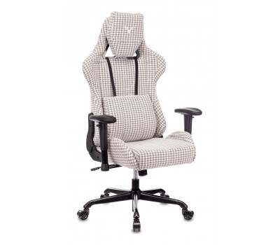 Кресло игровое Zombie VIKING LOFT серый Morris-1 гусин.лапка с подголов. крестовина металл