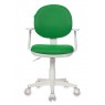 Кресло детское Бюрократ CH-W356/GREEN зеленый V398-42 (пластик белый)