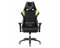 Кресло игровое Zombie VIKING 4 AERO черный/салатовый текстиль/эко.кожа с подголов. крестовина пластик