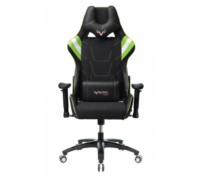 Кресло игровое Zombie VIKING 4 AERO черный/салатовый текстиль/эко.кожа с подголов. крестовина пластик