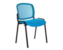 Стул Бюрократ VIKI/LB/TW-55 спинка сетка TW-31 сиденье голубой TW-55