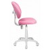 Кресло детское Бюрократ KD-W6 розовый TW-13A (пластик белый)