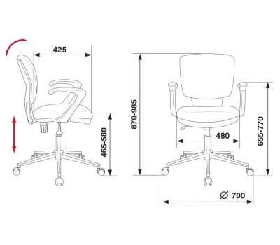 Кресло Бюрократ CH-636AXSL/GREEN зеленый BAHAMA крестовина хром