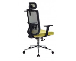 Кресло руководителя Бюрократ MC-612-H/DG/GREEN серый TW-04 сиденье зеленый BAHAMA сетка/ткань крестовина хром-foto3