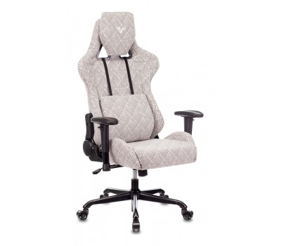 Кресло игровое Zombie VIKING LOFT серый Loft ромбик с подголов. крестовина металл