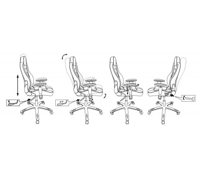 Кресло игровое Бюрократ VIKING-3/BL+BLUE черный/синий искусственная кожа