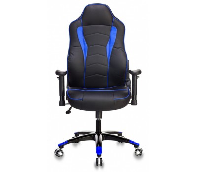 Кресло игровое Бюрократ VIKING-3/BL+BLUE черный/синий искусственная кожа