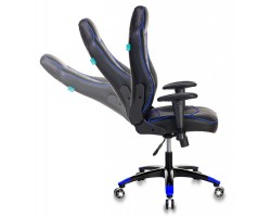 Кресло игровое Бюрократ VIKING-3/BL+BLUE черный/синий искусственная кожа