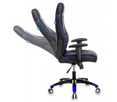 Кресло игровое Бюрократ VIKING-3/BL+BLUE черный/синий искусственная кожа