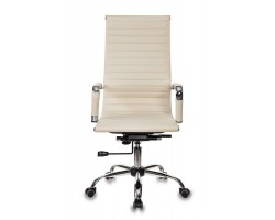 Кресло руководителя Бюрократ CH-883 слоновая кость эко.кожа крестовина металл хром
