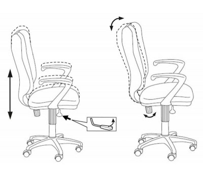 Кресло Бюрократ CH-540AXSN-LOW/26-25 низкая спинка серый 26-25