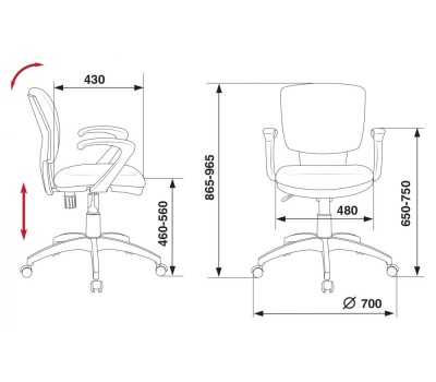 Кресло Бюрократ CH-636AXSN Bahama темно-коричневый крестовина пластик