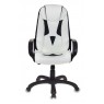 Кресло игровое Zombie Viking-8 белый/черный эко.кожа крестовина пластик