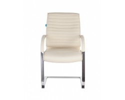 Кресло Бюрократ T-8010-LOW-V/IVORY на полозьях слоновая кость искусственная кожа