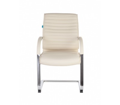 Кресло Бюрократ T-8010-LOW-V/IVORY на полозьях слоновая кость искусственная кожа