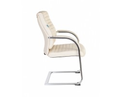 Кресло Бюрократ T-8010-LOW-V/IVORY на полозьях слоновая кость искусственная кожа-foto2