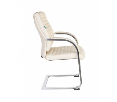 Кресло Бюрократ T-8010-LOW-V/IVORY на полозьях слоновая кость искусственная кожа