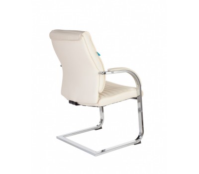 Кресло Бюрократ T-8010-LOW-V/IVORY на полозьях слоновая кость искусственная кожа