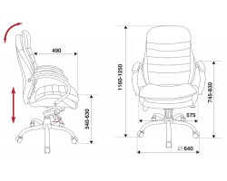Кресло руководителя Бюрократ T-9950AXSN/Black натуральная кожа-foto3