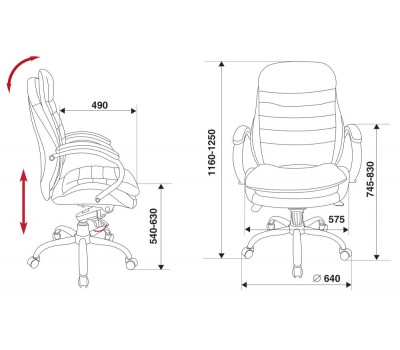 Кресло руководителя Бюрократ T-9950AXSN/Black натуральная кожа