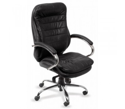 Кресло руководителя Бюрократ T-9950AXSN/Black натуральная кожа