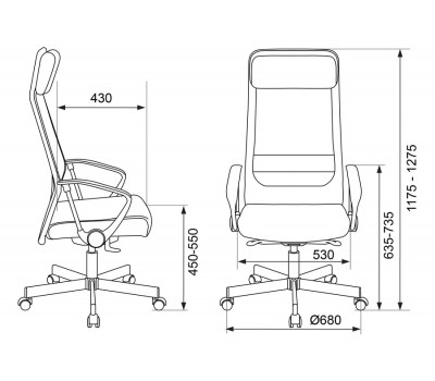 Кресло руководителя Бюрократ T-995HOME/RED черный/красный TW-01 сетка/ткань крестовина металл